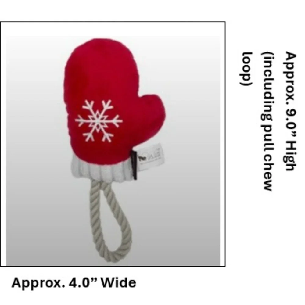 P.L.A.Y “Holiday Mittens” Plush Dog Toy (Sm/Med)‎ BRAND NEW W/TAGS!
